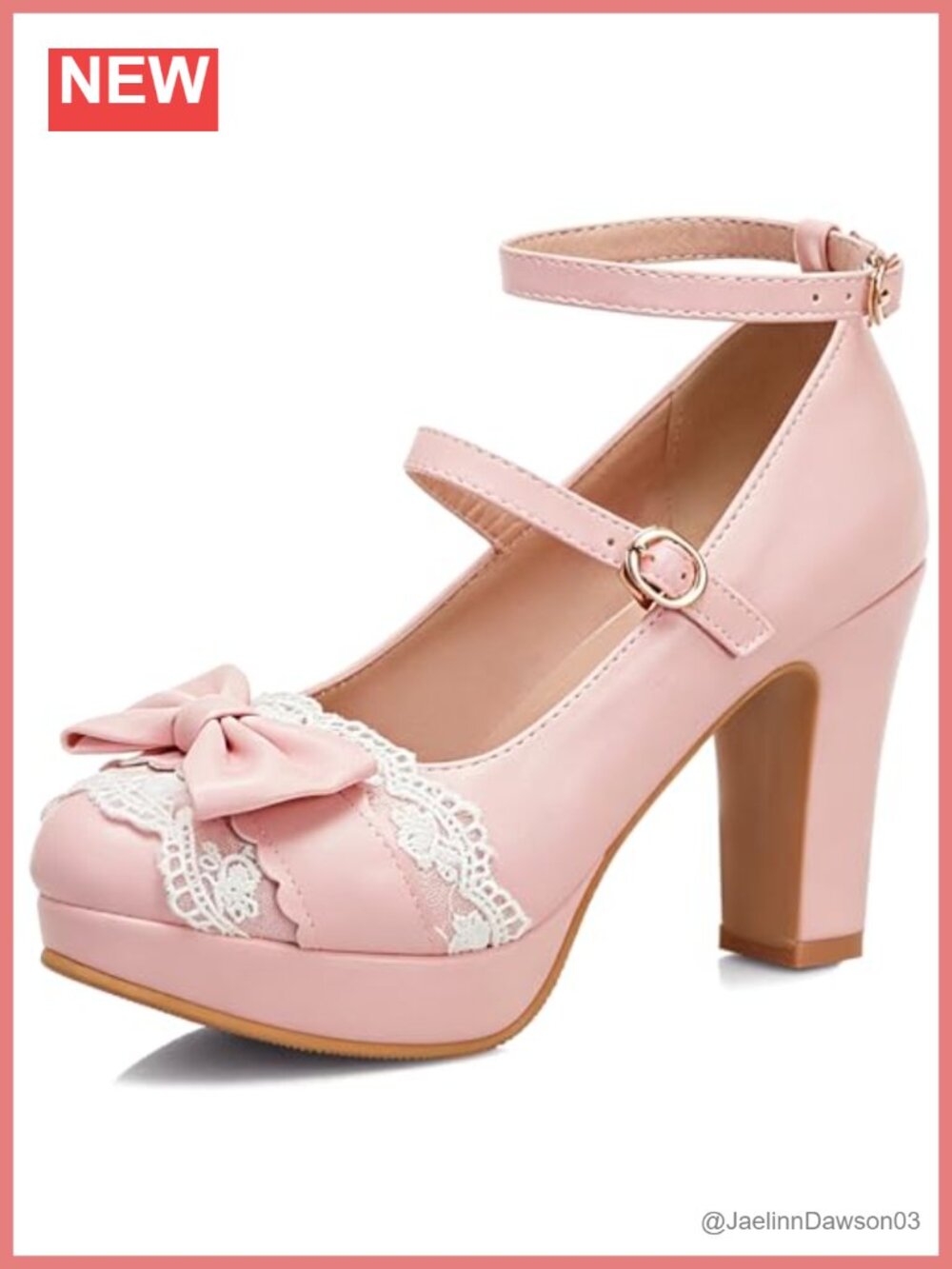 Mary Jane Platform Heels Pumps for Women Lolita Dress Shoes Buckle Strappy Bow